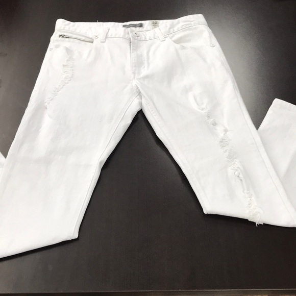 macy's white skinny jeans